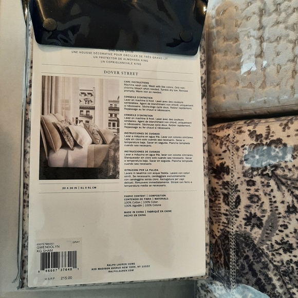 Ralph Lauren Dover Street King Gwendolyn Sateen Duvet Cover 4 Shams MSRP $1500 - Picture 7 of 13
